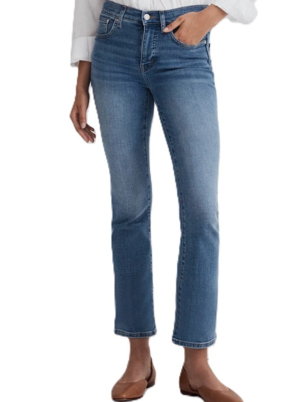 Madewell Kick Out Crop Jeans Color:Mather Wash Size: 26